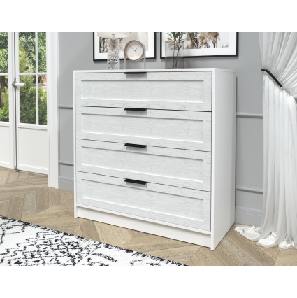 Kомод Тренд КТ-К100 (Белый ЛДСП/ Дуб полярный ЛМДФ) Ш1000 В1020 Г451 Kомод Тренд КТ-К100 (Белый ЛДСП/ Дуб полярный ЛМДФ) Ш1000 В1020 Г451